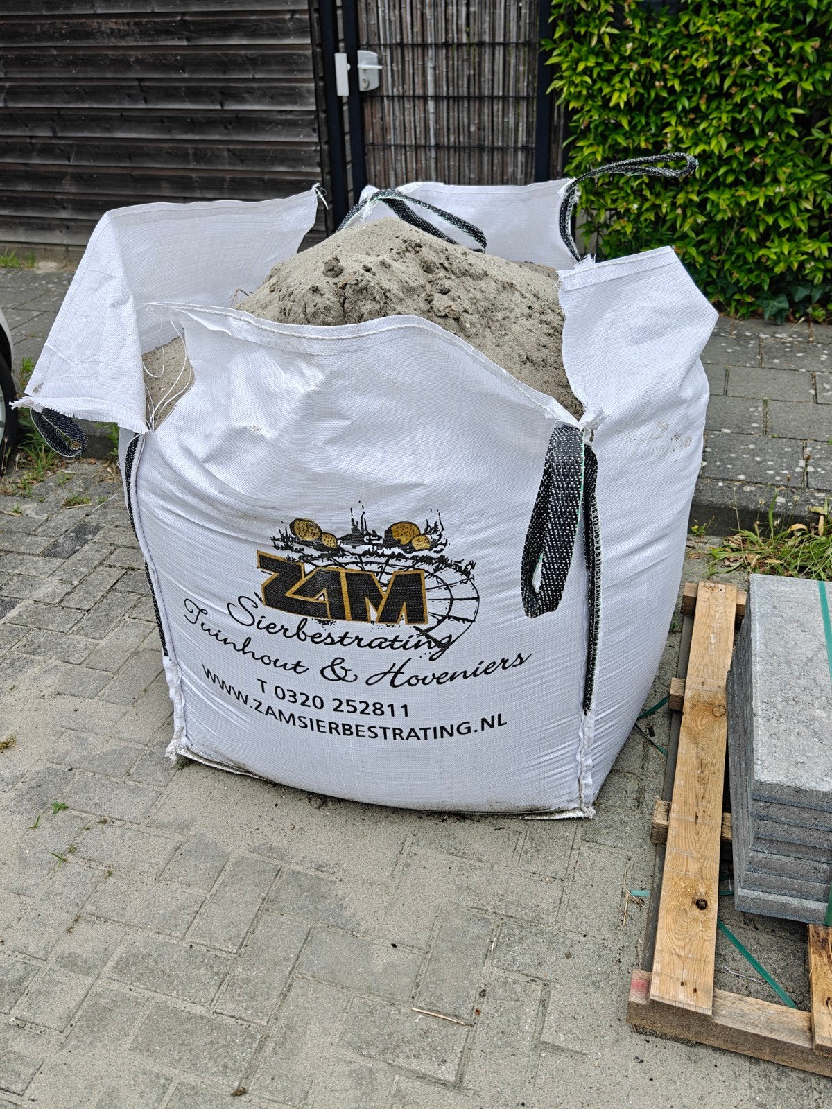 Bigbag wit zand (1 kuub), Ophalen, Ophoogzand