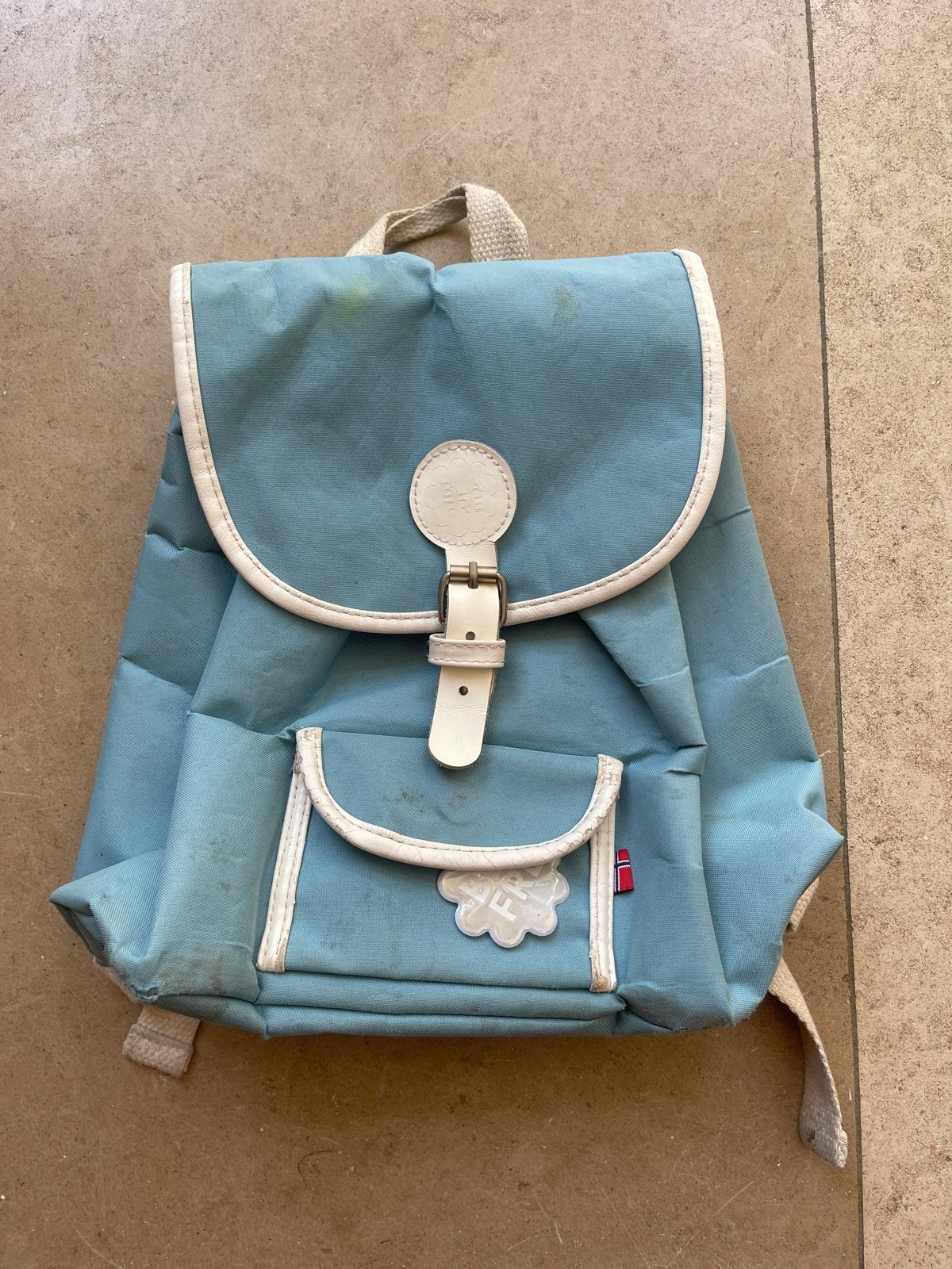 Blauwe kleuterklas rugtasje Bla Fre, Ophalen of Verzenden, Gebruikt, Blauw, Overige typen