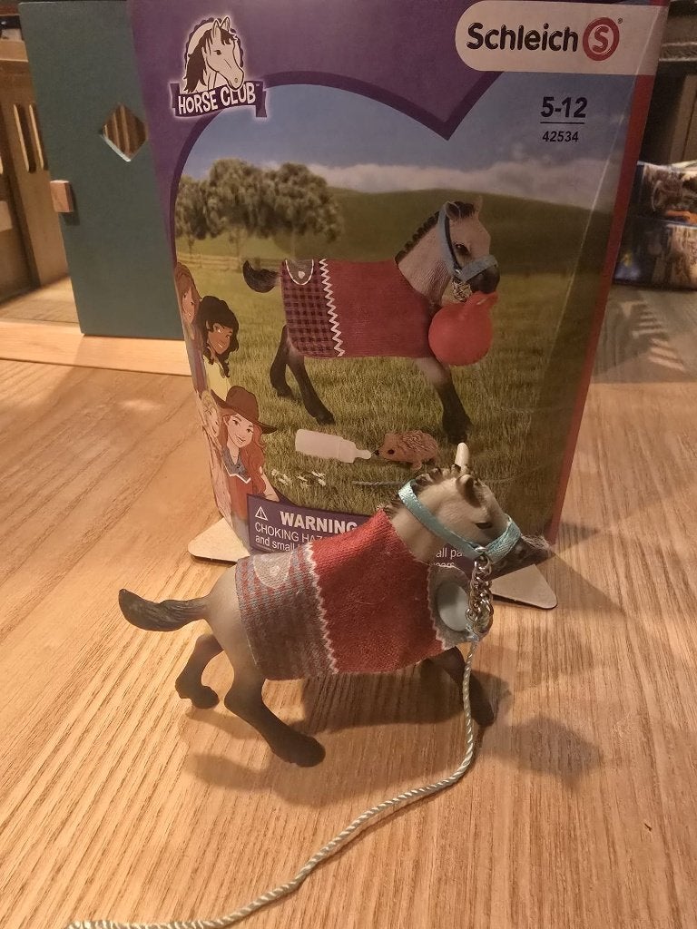 Schleich paard met dekentje, GEEN bal, Verzamelen, Ophalen of Verzenden, Zo goed als nieuw