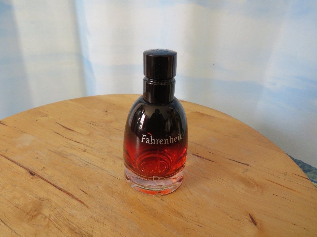 bijna lege fles fahrenheid van Dior, Verzamelen, Ophalen of Verzenden, Gebruikt, Parfumfles