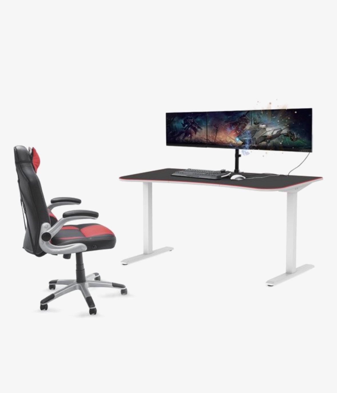 Gaming computer bureau 160x80x75 + XXL bureaumat, Ophalen