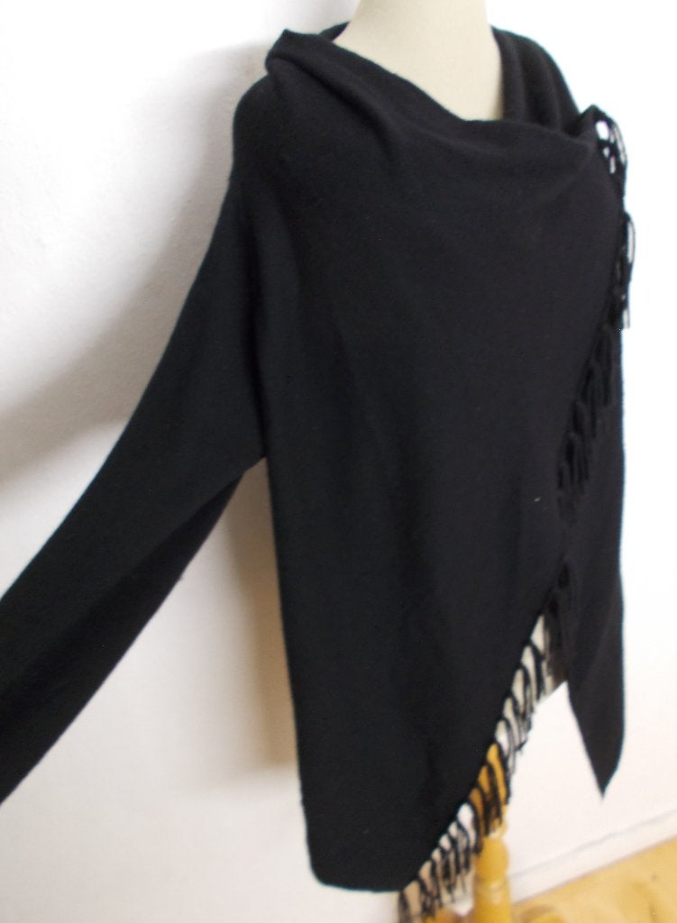 Mooie zwarte wol/cashmere trui van Repeat! M/L, Verzenden, Zo goed als nieuw, Maat 38/40 (M), Zwart