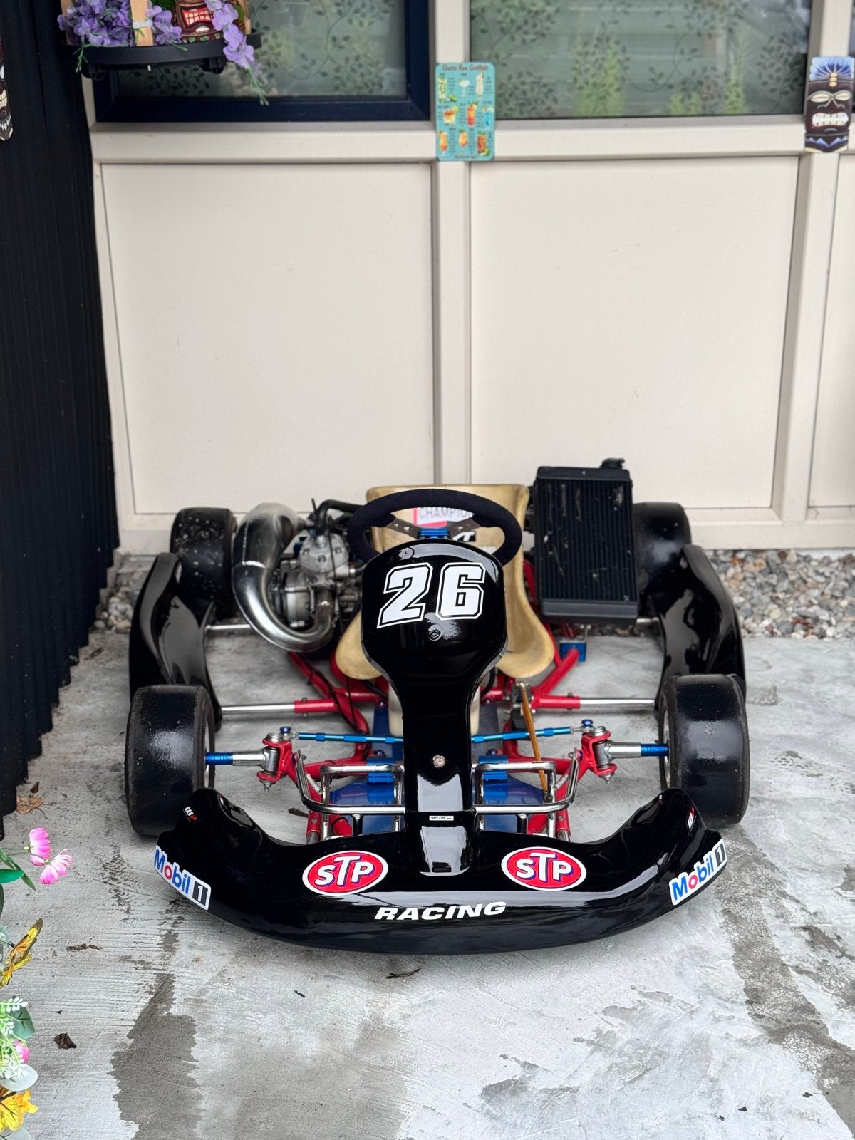 Zwarte Kart - Klaar voor de race 50cc 2-taktmotor, Sport en Fitness, Ophalen of Verzenden, Gebruikt, Kart