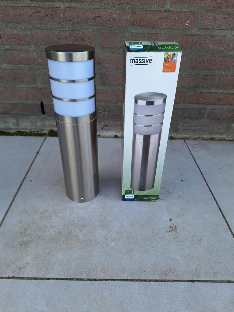 Tuinlamp RVS Massive, Ophalen, Minder dan 50 watt, Staande lamp, Nieuw