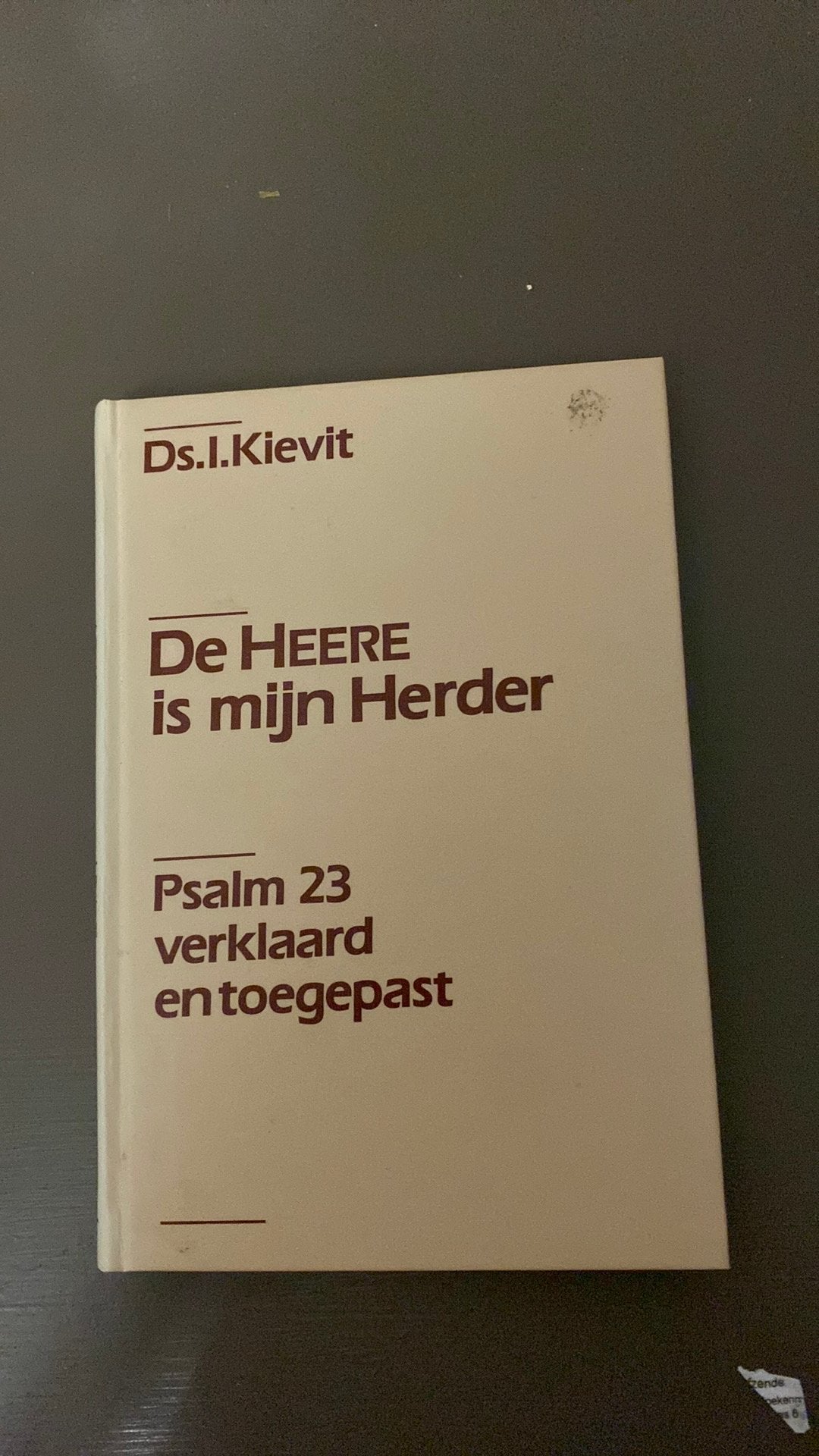 Ds I. Kievit - De HEERE is mijn Herder, Ophalen of Verzenden, Zo goed als nieuw