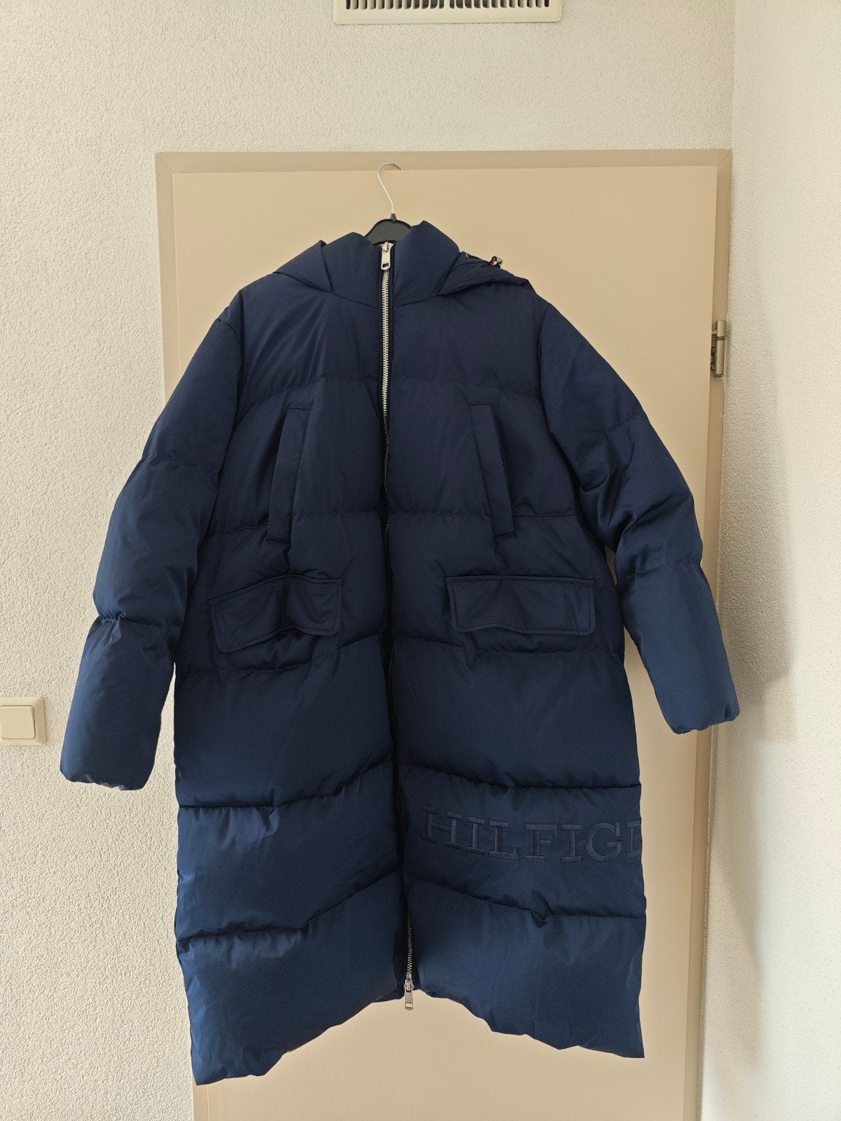 Tommy Hilfiger Donsjas Winterjas Maat 48 Grote Maat Dames, Ophalen, Blauw, Maat 46/48 (XL) of groter, Zo goed als nieuw