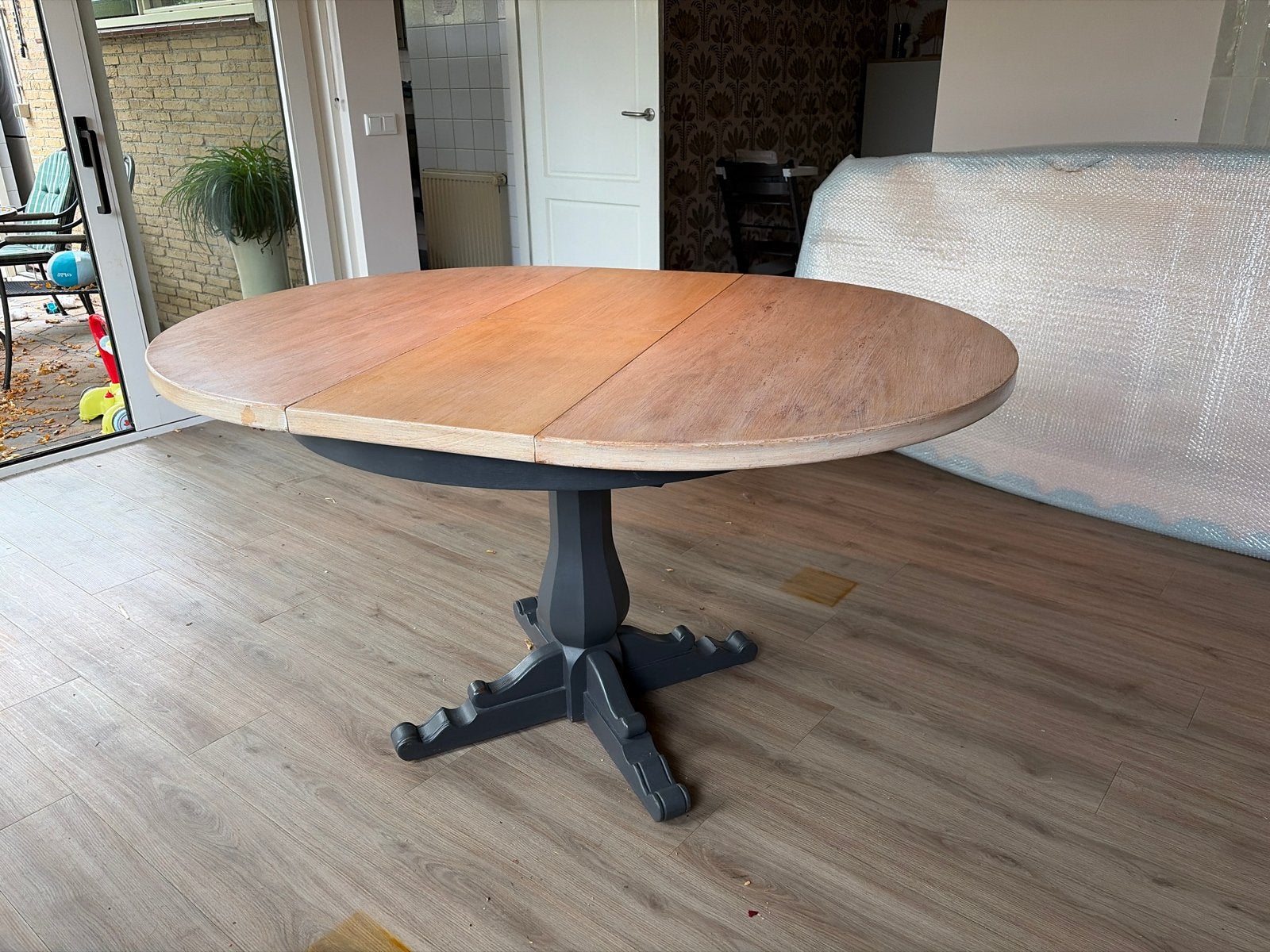Uitschuifbare eettafel - 110cm tot 154cm, Huis en Inrichting, Ophalen, Gebruikt, 100 tot 150 cm, 150 tot 200 cm