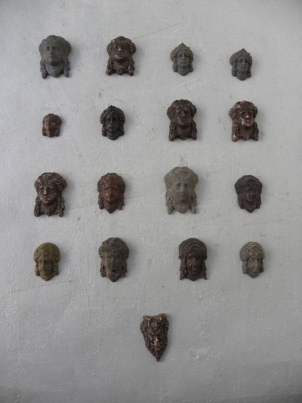 Hoofden toog klokkast in zak, Antiek en Kunst, Ophalen of Verzenden