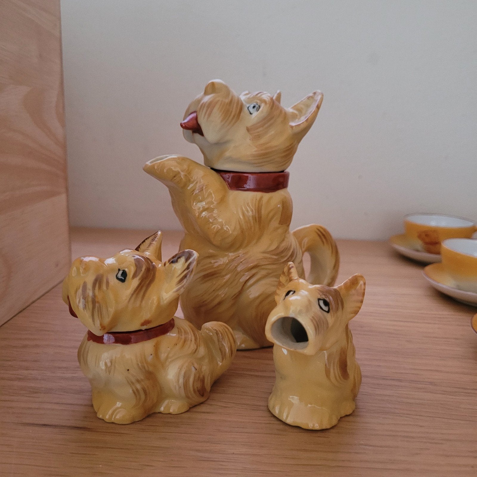 Vintage Scottie Dog theeservies  (1935), Ophalen of Verzenden