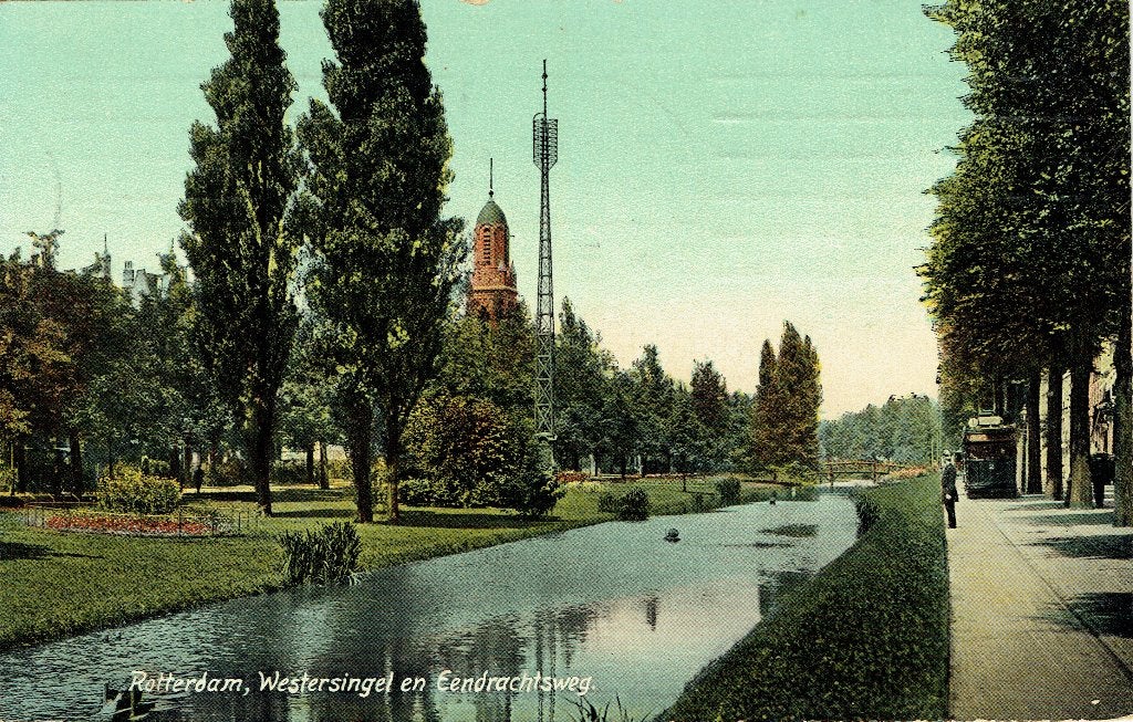 Ansichtkaart Rotterdam Westersingel en Eendrachtsweg, Verzenden, Voor 1920, Gelopen, Zuid-Holland