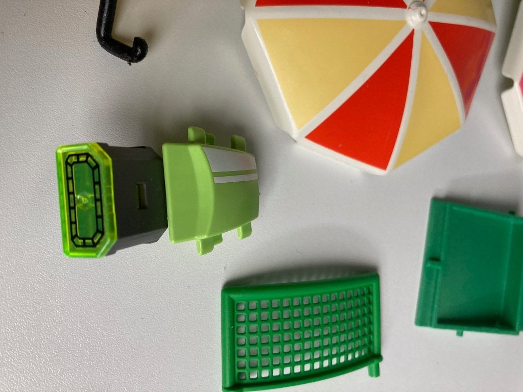 playmobil, groene onderdelen,  parapluie en parasol, Kinderen en Baby's, Speelgoed | Playmobil, Ophalen of Verzenden, Gebruikt