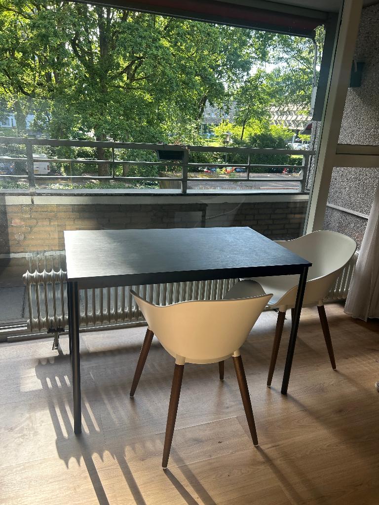 IKEA SANDSBERG tafel + 2 GRÖNSTA design stoelen, Ophalen, Overige materialen, 100 tot 150 cm, 50 tot 100 cm