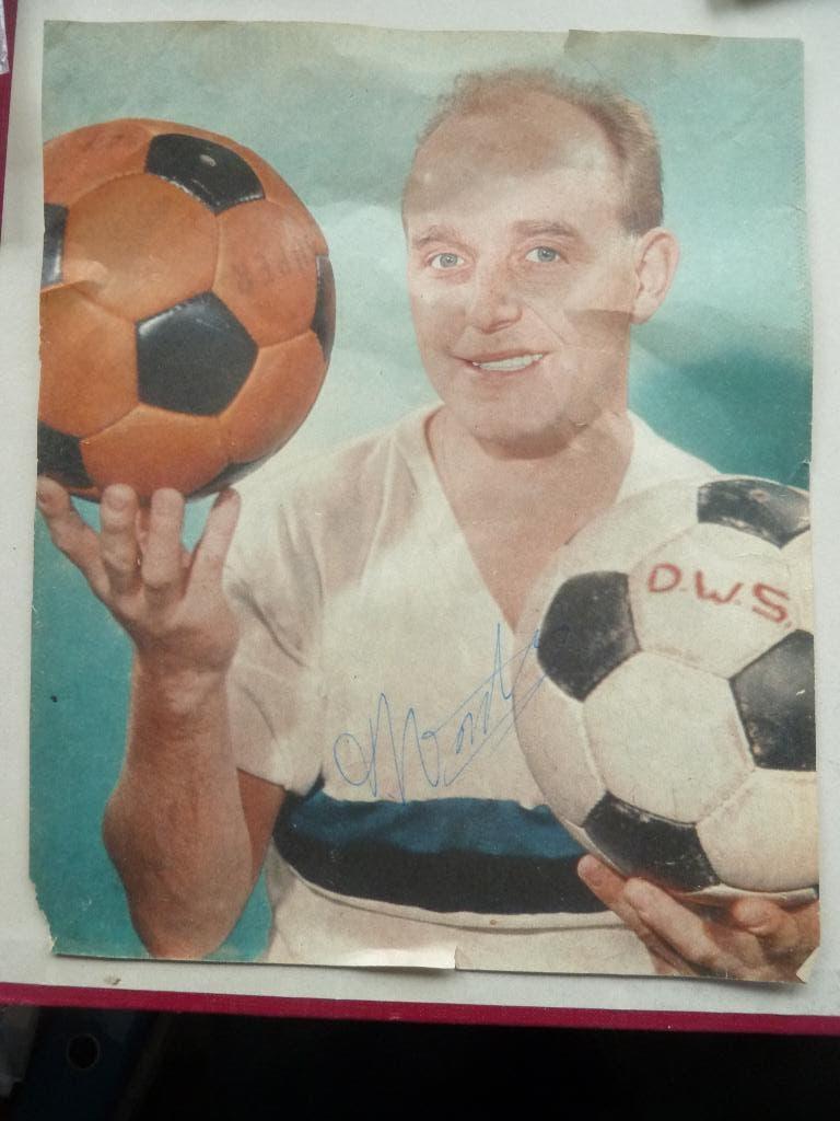 Plaat  Jos.Vonhoff. DWS met handtekening 19,5 x 23,5 cm, Verzamelen, Sportartikelen en Voetbal, Ophalen of Verzenden, Gebruikt