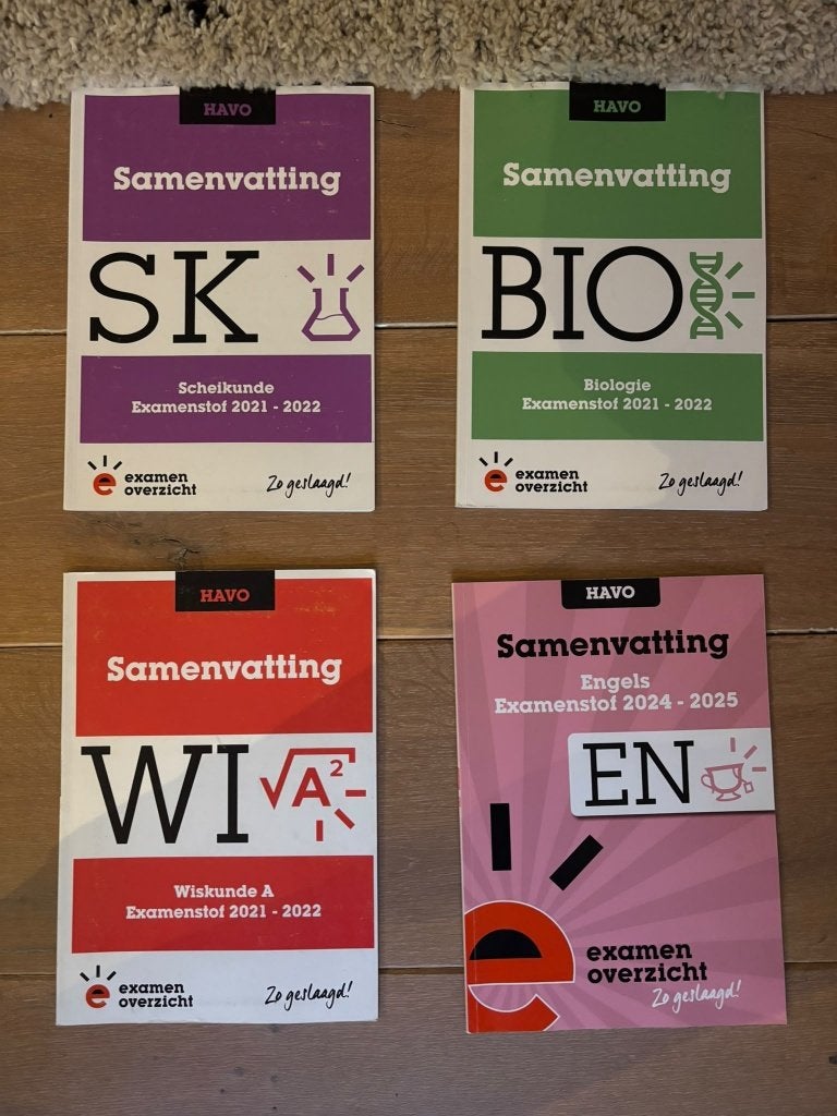 Examenoverzicht Samenvatting HAVO 4 vakken, Ophalen of Verzenden, Beta, Zo goed als nieuw, ExamenOverzicht