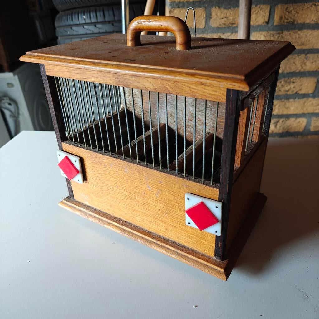Boekvink kooi hand gemaakt, Dieren en Toebehoren, Ophalen of Verzenden, Hout, Vogelkooi