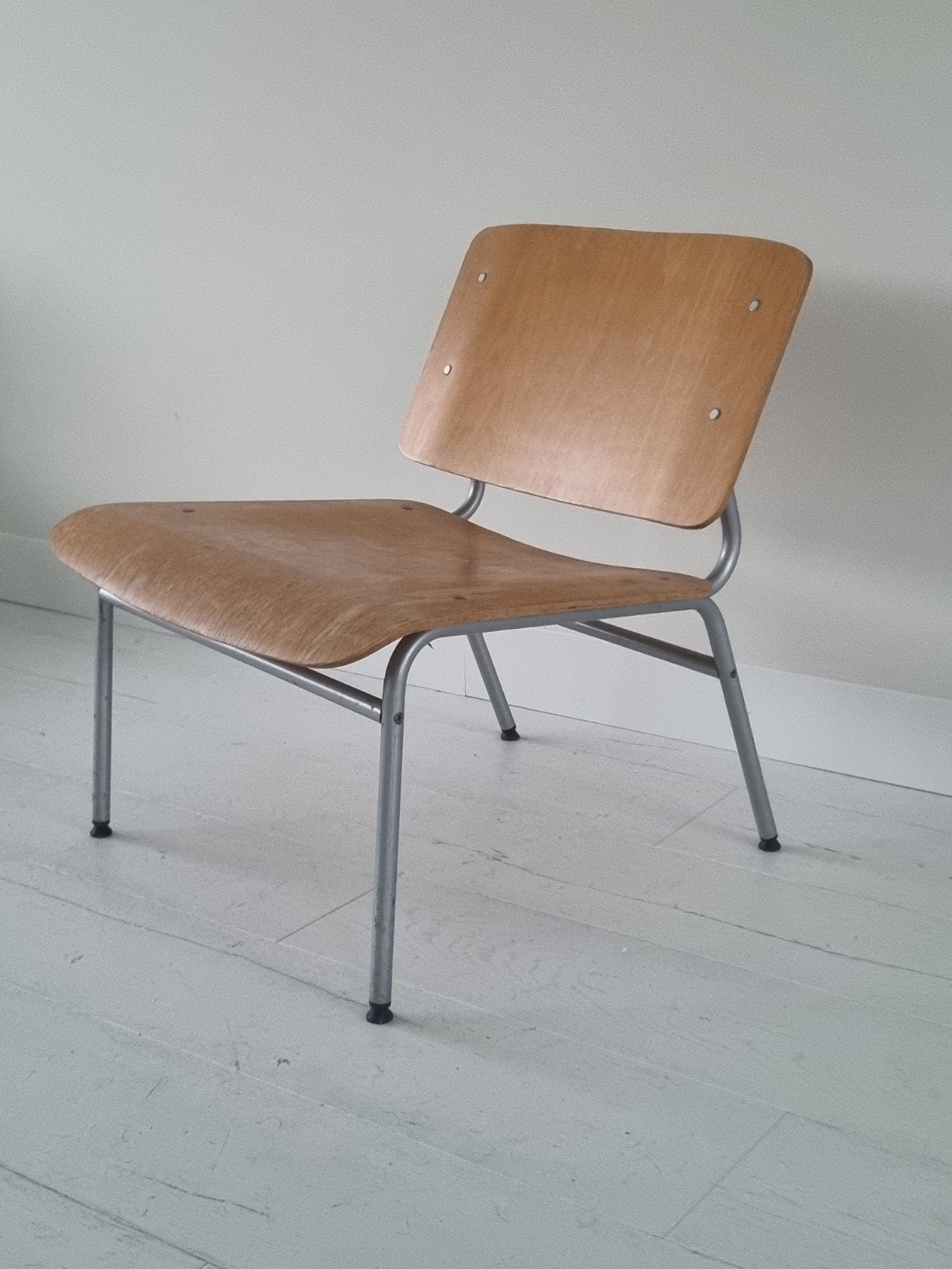 Vintage multiplex loungefauteuil ikea jaren 70 /80 te koop, Ophalen, Gebruikt, Bruin, Eén