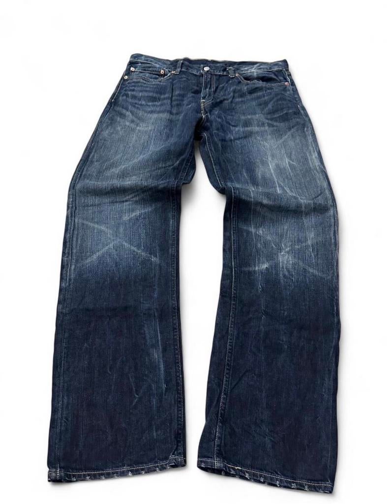 Levi's 538 Jeans W36 L34 Donkerblauw met Mooie Fades, Kleding | Heren, Ophalen of Verzenden, Zo goed als nieuw, Blauw, W36 - W38 (confectie 52/54)