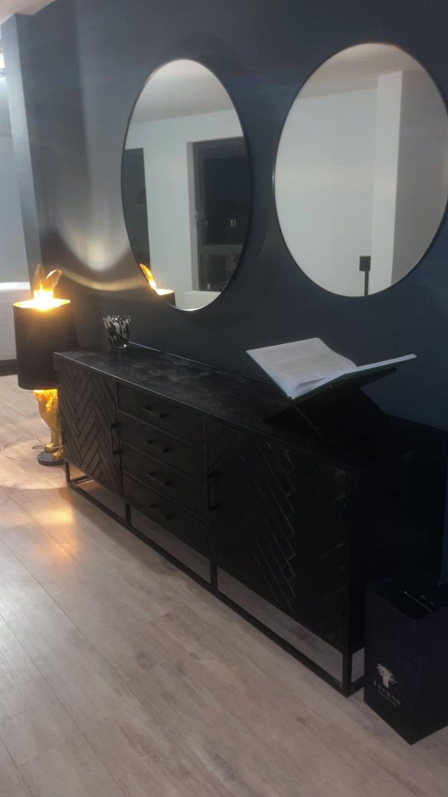 Mangohouten Dressoir Sienna 210 cm Mahom, Ophalen, Zo goed als nieuw