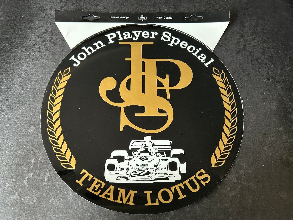 sticker JPS John Player Special  TEAM LOTUS  30 CM Rond, Verzenden, Zo goed als nieuw
