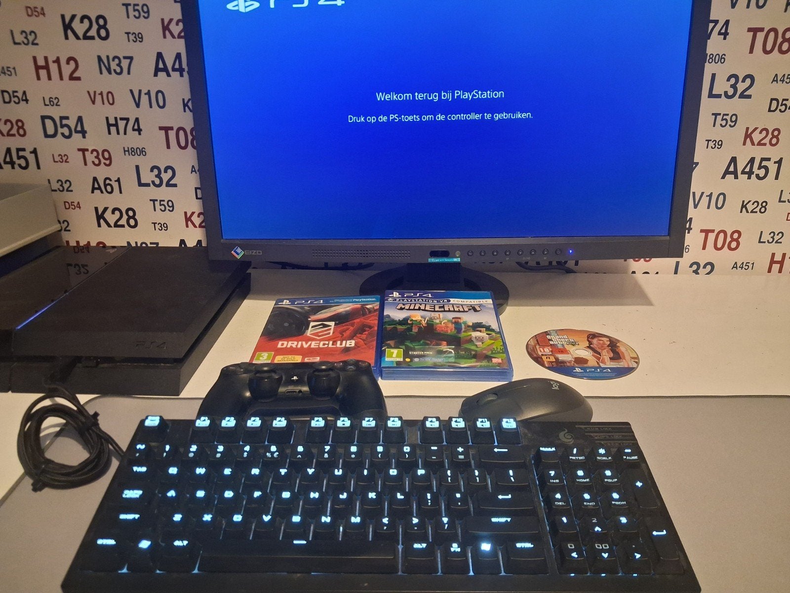 PlayStation 4 (PS4) met games en controller, Spelcomputers en Games, Ophalen of Verzenden, Met 1 controller, Original, 500 GB