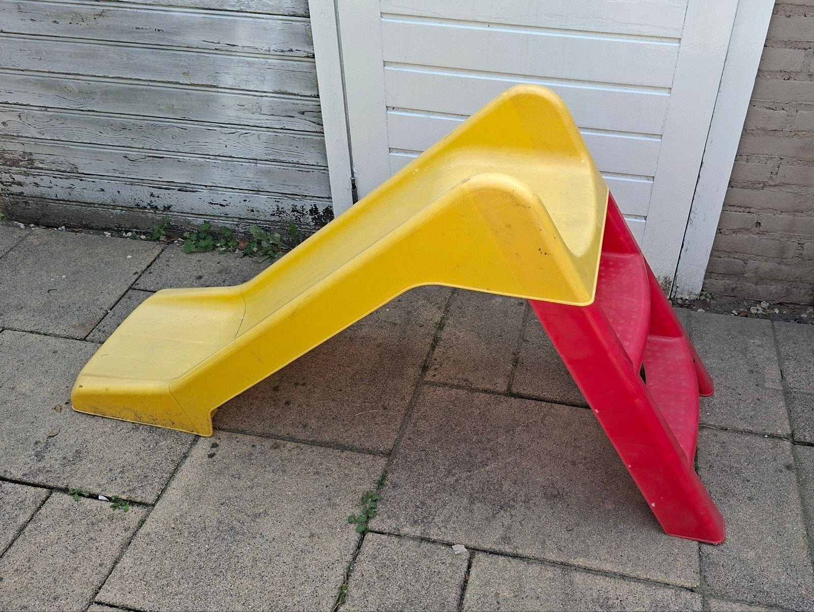 Gele en rode glijbaan voor kinderen, Ophalen, Gebruikt, Glijbaan