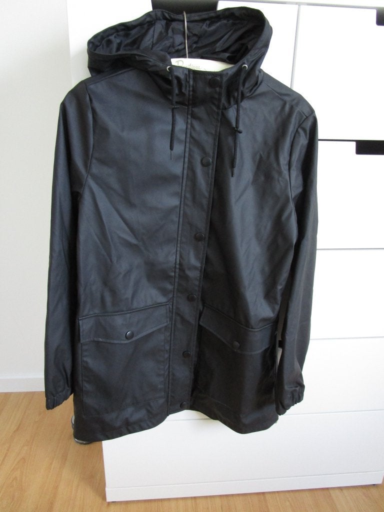 Wax gecoate zomer / regen jas maat 36, Zeeman, Zwart, Ophalen of Verzenden, Zo goed als nieuw