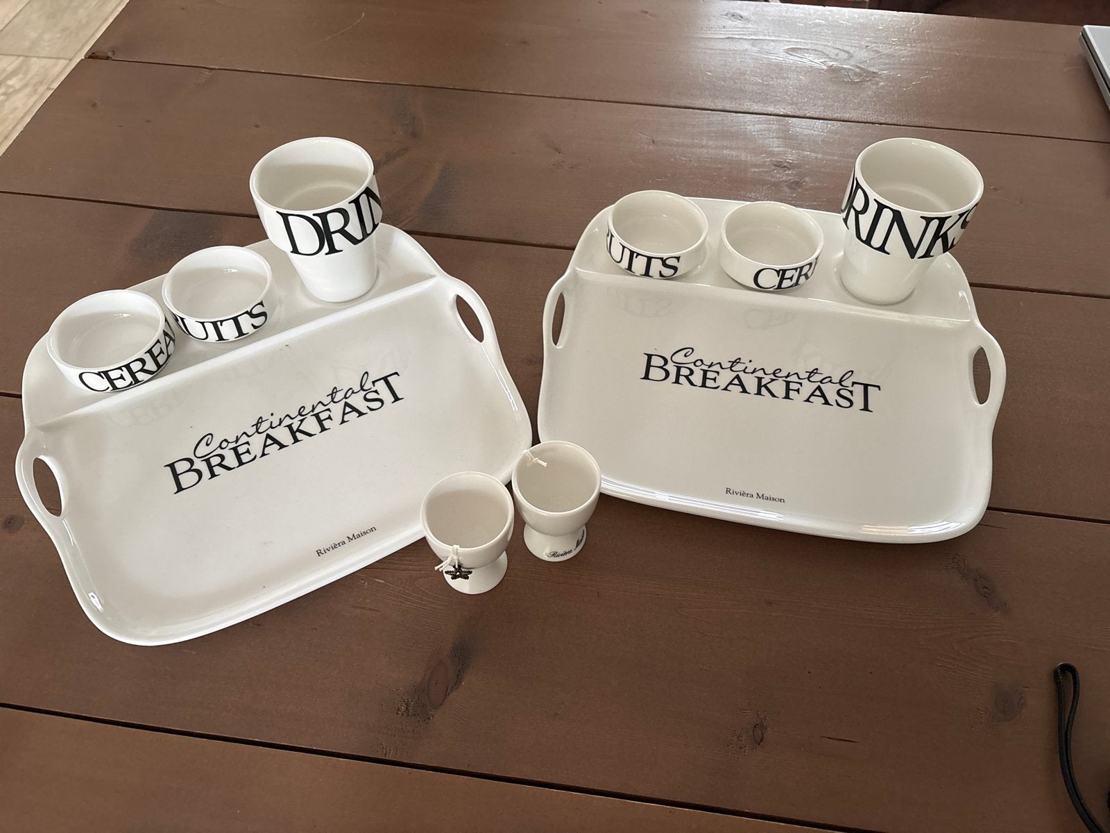 Riviera Maison Continental Breakfast Set (2 stuks), Overige merken, Keramiek, Ophalen of Verzenden, Zo goed als nieuw