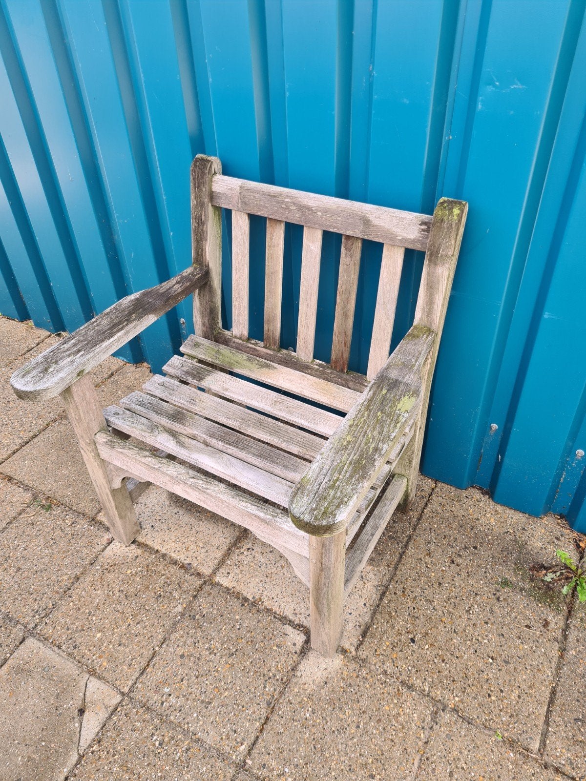 teak houten tuinstoel, Ophalen, Gebruikt, Teakhout