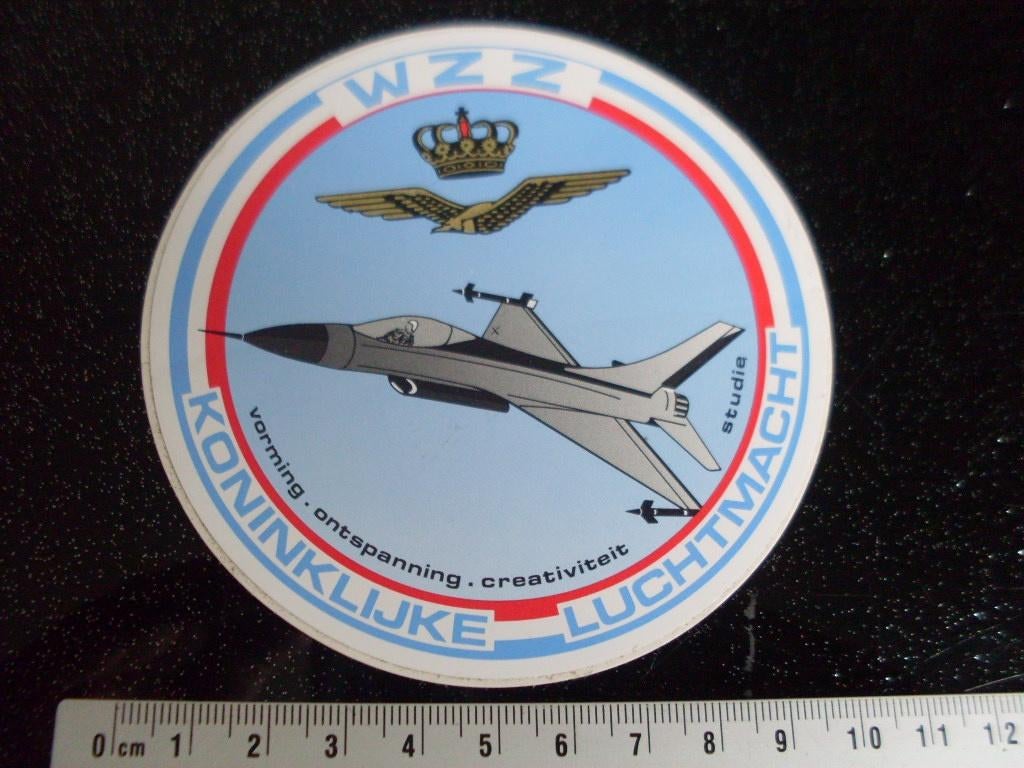 sticker wzz koninklijke luchtmacht KLu welzijnszorg leger, Verzenden, Zo goed als nieuw, Bedrijf of Vereniging