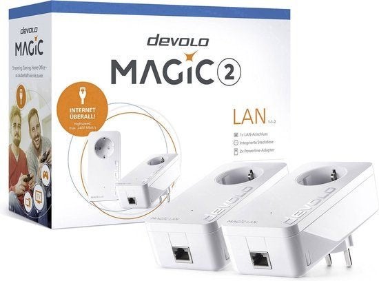 Devolo Magic 2 LAN 2400 Mbit/s Ethernet LAN Wit 2 stuk(s)