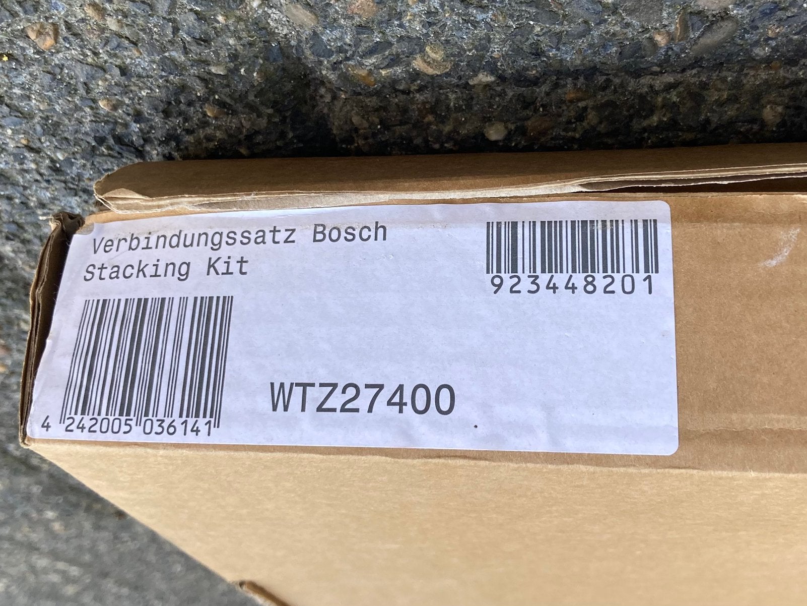 Stapelkit wasmachine/ droger Bosch WTZ27400, Ophalen of Verzenden, Nieuw