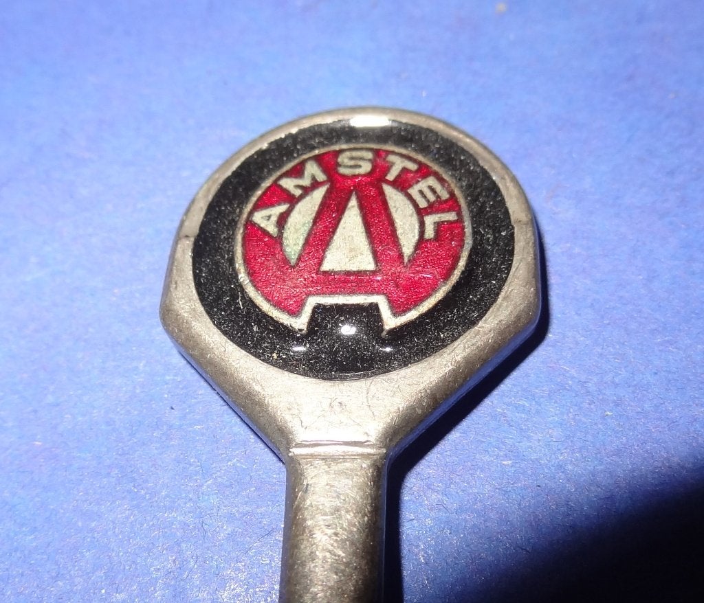 Amstel Bromfiets Thee Lepel Met Email Logo No 222222, Verzenden, Gebruikt, Motoren
