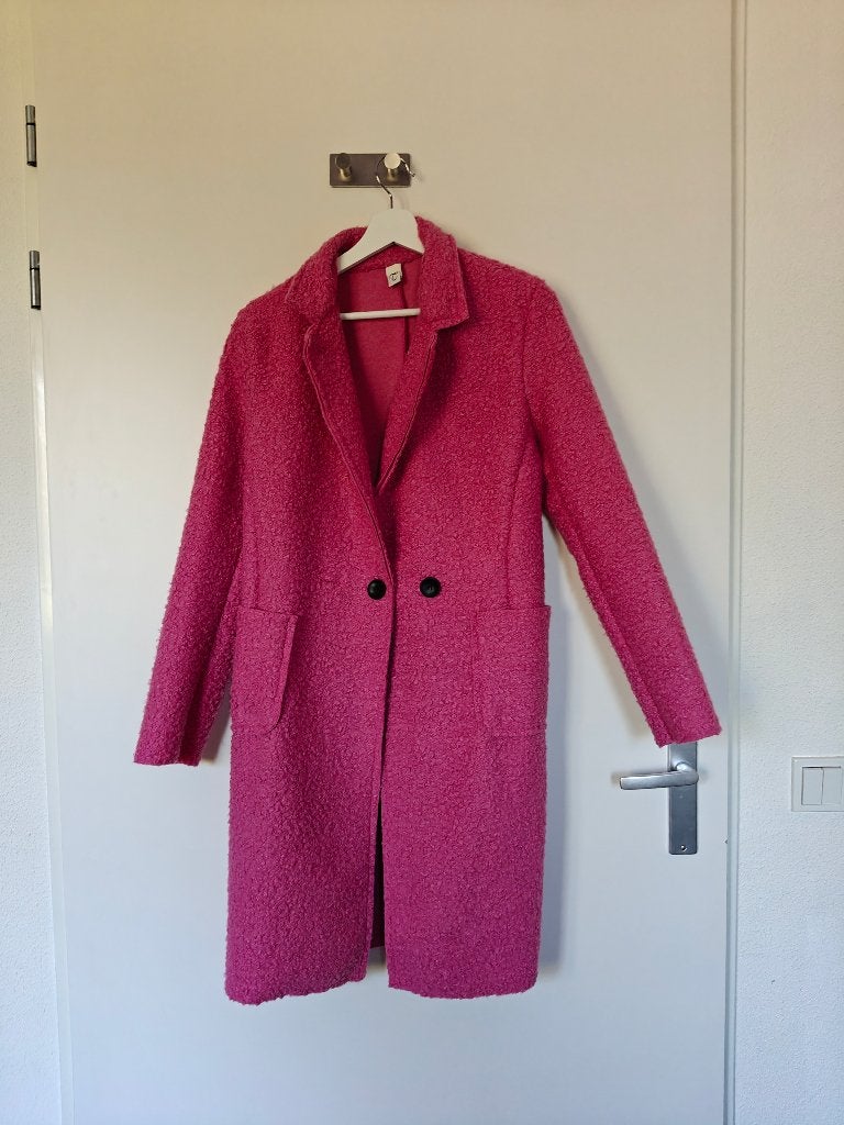 Roze teddy jas one size, Kleding | Dames, Jassen | Winter, Lots of goodies, Zo goed als nieuw, Roze, Ophalen