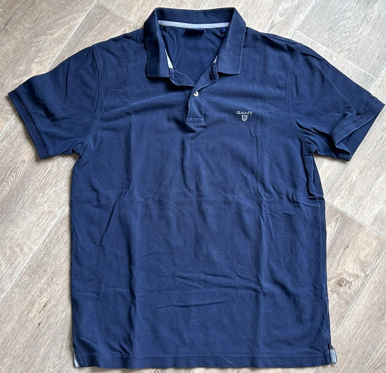 GANT Polo - Donkerblauw - Maat L, Verzenden, Gedragen, Maat 52/54 (L), Blauw