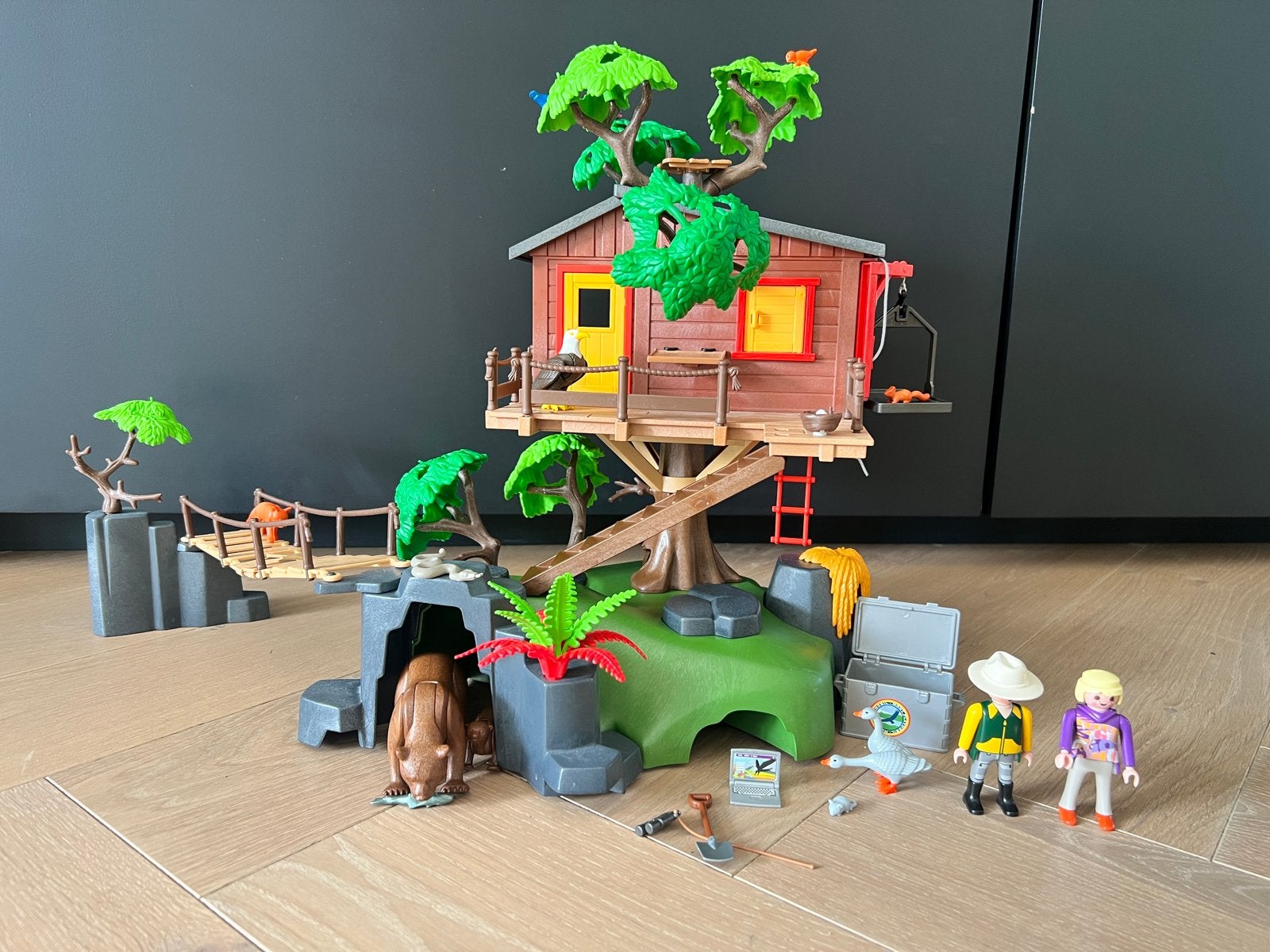 Playmobil Boomhut met dieren en figuren, Ophalen of Verzenden, Gebruikt, Jongen of Meisje