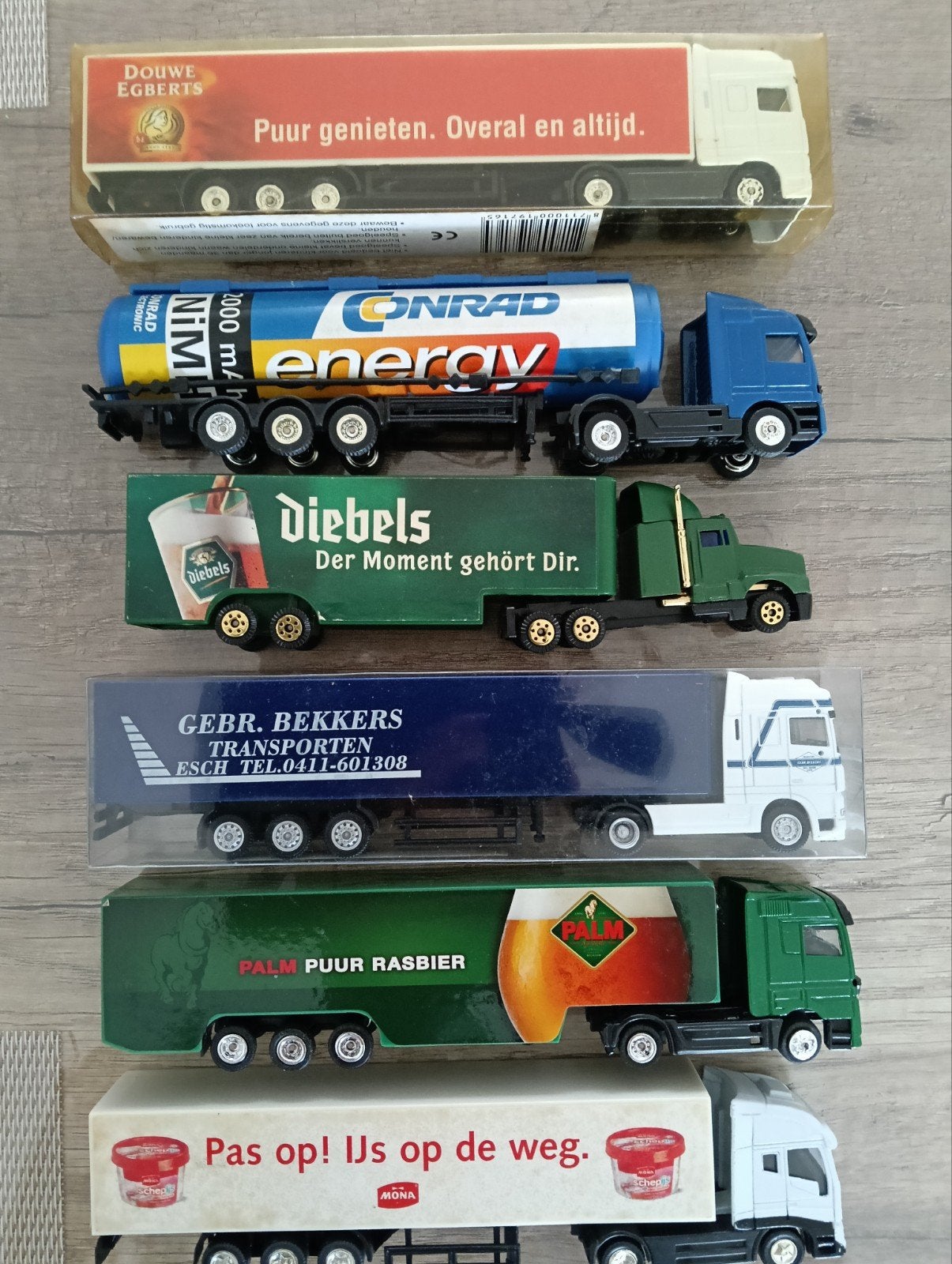 Verzameling van 6 Reclame Vrachtwagens - Miniatuur, Ophalen of Verzenden, Gebruikt