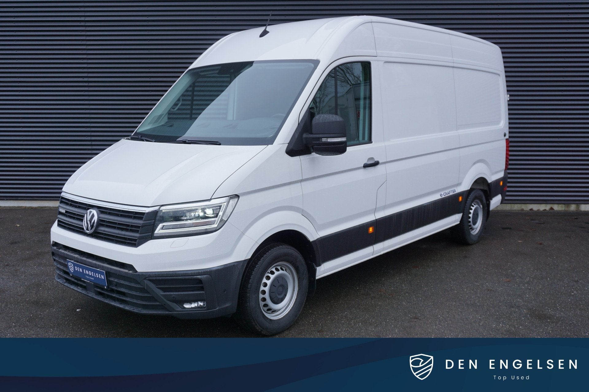 Volkswagen Crafter e-Crafter L3H3/L2H2 36 kWh 136pk LED Appl, Auto's, Bestelauto's, Gebruikt, Zwart, Volkswagen, Wit