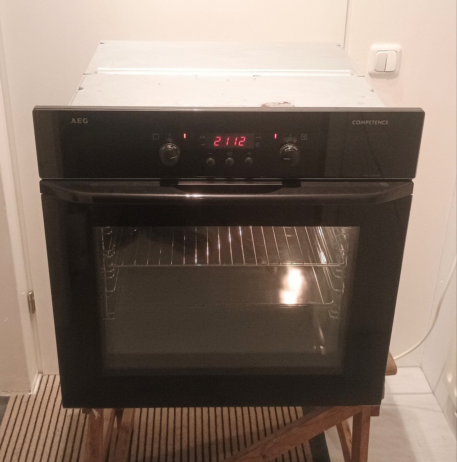 Aeg zwarte inbouw heteluchtoven Competence B3190-1-B 60x60cm, Witgoed en Apparatuur, Ovens, Gebruikt, Ophalen of Verzenden, Heteluchtoven
