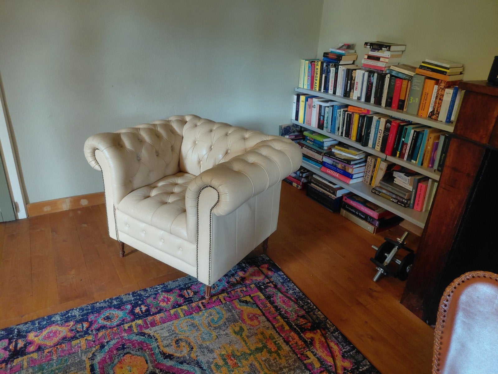 Fauteuil Chesterfield, Ophalen, Gebruikt, Leer