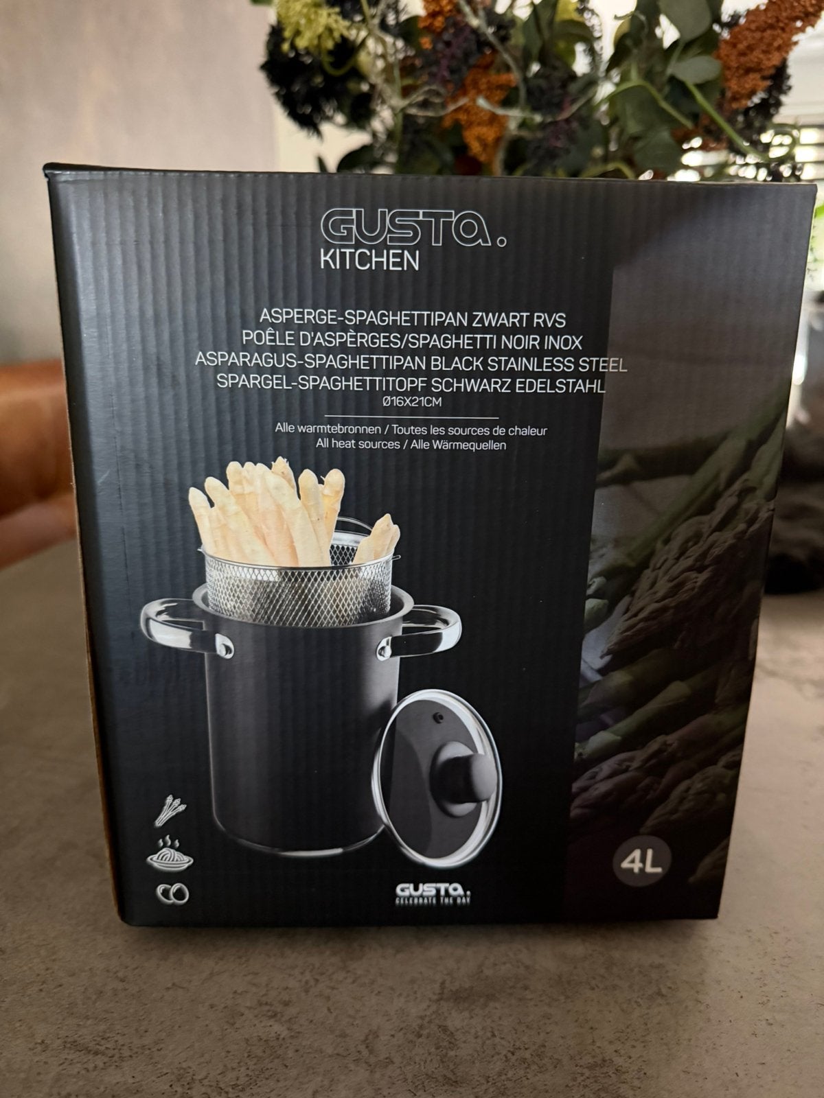 Gusta pasta/asperge pan *NIEUW*, Huis en Inrichting, Ophalen of Verzenden, Zo goed als nieuw, Overige materialen