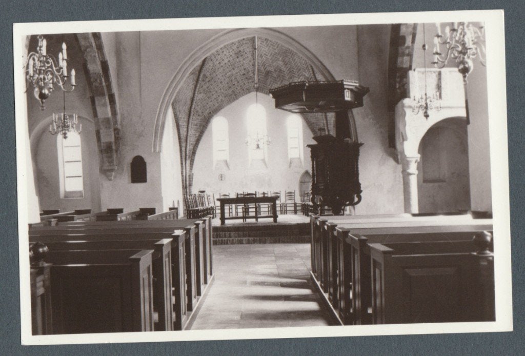 Leermens (bij Zeerijp en 't Zandt) - interieur Ned Herv Kerk, Verzenden, 1960 tot 1980, Ongelopen, Groningen