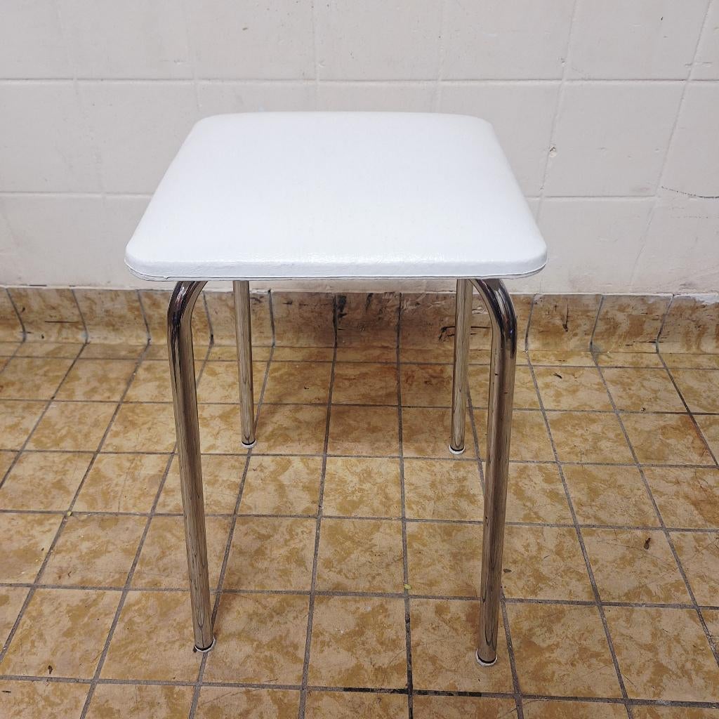 Vintage / Retro Brabantia Kruk / Wit, Ophalen, Overige materialen, Gebruikt, -