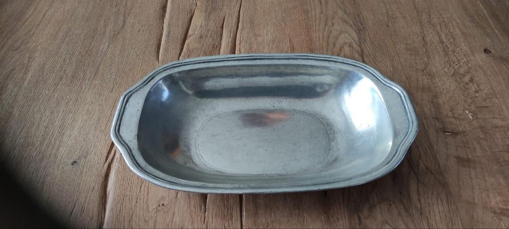 Zilver Tinnen Schaaltje - 30 cm, Ophalen of Verzenden