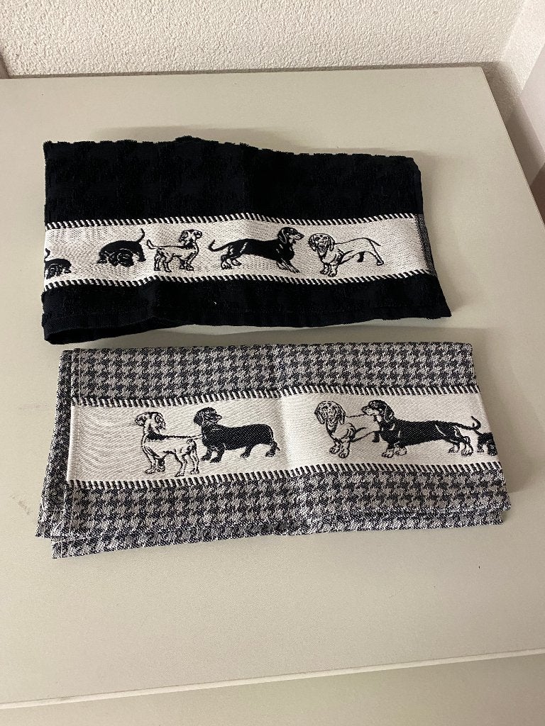 Keukentextielset Teckel, Info@detagrijn.com, Donna-Philitelaan 57, 567 AK Eindhoven, Katoen, Zwart