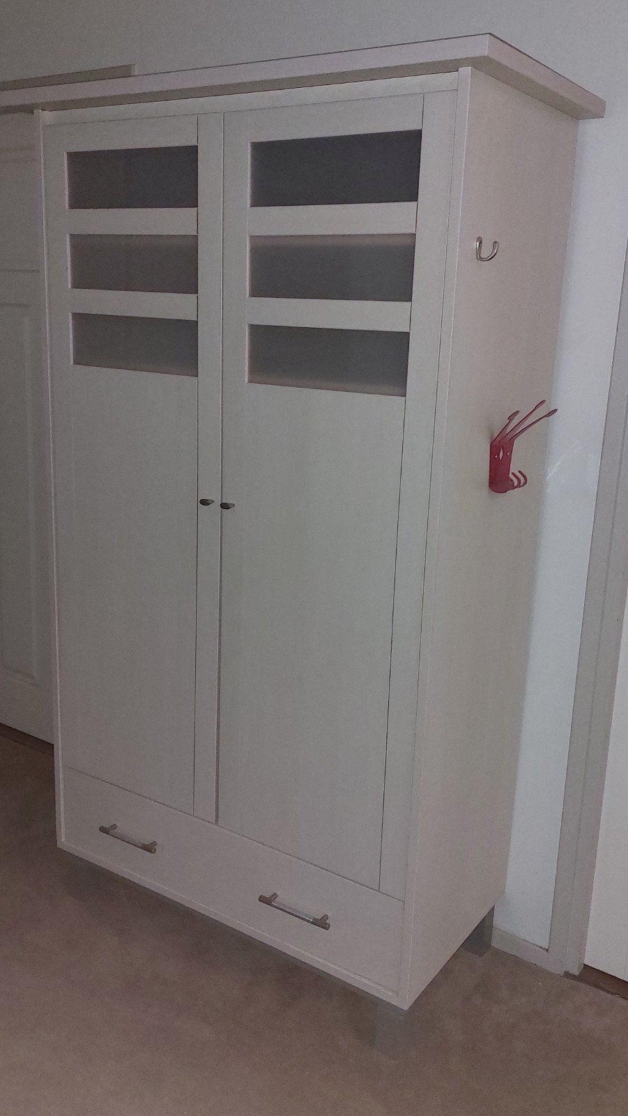 Kinderkledingkast met lades en hanggedeelte, Ophalen, Gebruikt, Kast, 50 tot 70 cm