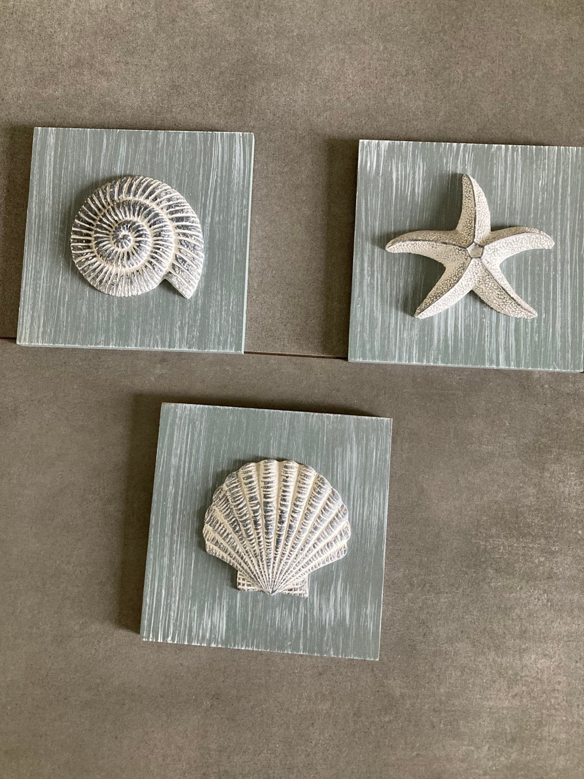 3 wand decoraties “strand”, Ophalen, Gebruikt, 20 cm, Hout