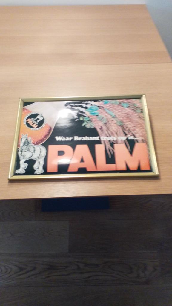 Palm reclamebord, Ophalen of Verzenden, Zo goed als nieuw, Reclamebord, Plaat of Schild