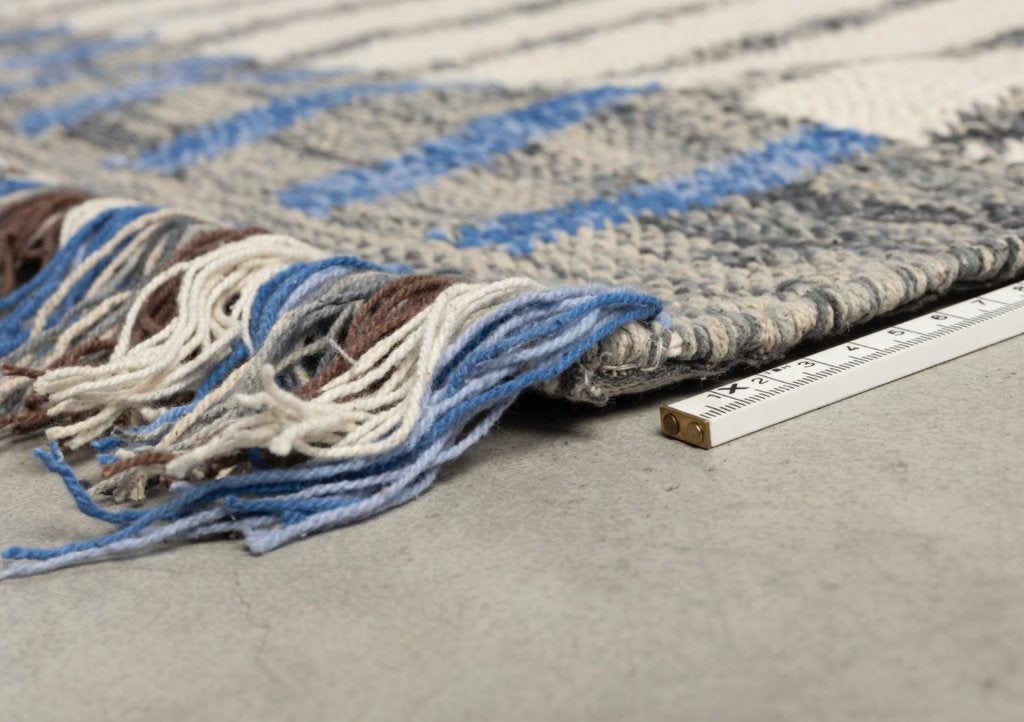 Dutchbone Hampton Vloerkleed 200x300 Blauw | Van €479, nu, Dutchbone, Blauw, Ophalen of Verzenden, Dutchbone