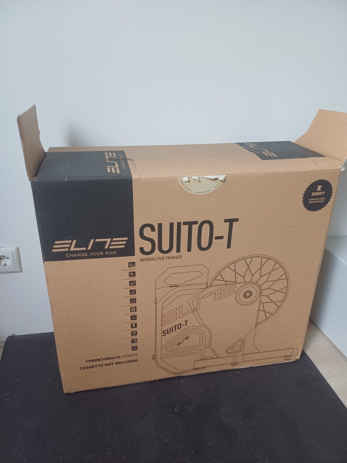 Elite Suito-T interactieve fietstrainer incl mat en cassette, Ophalen, Elektrische fiets, Overige typen, Staal