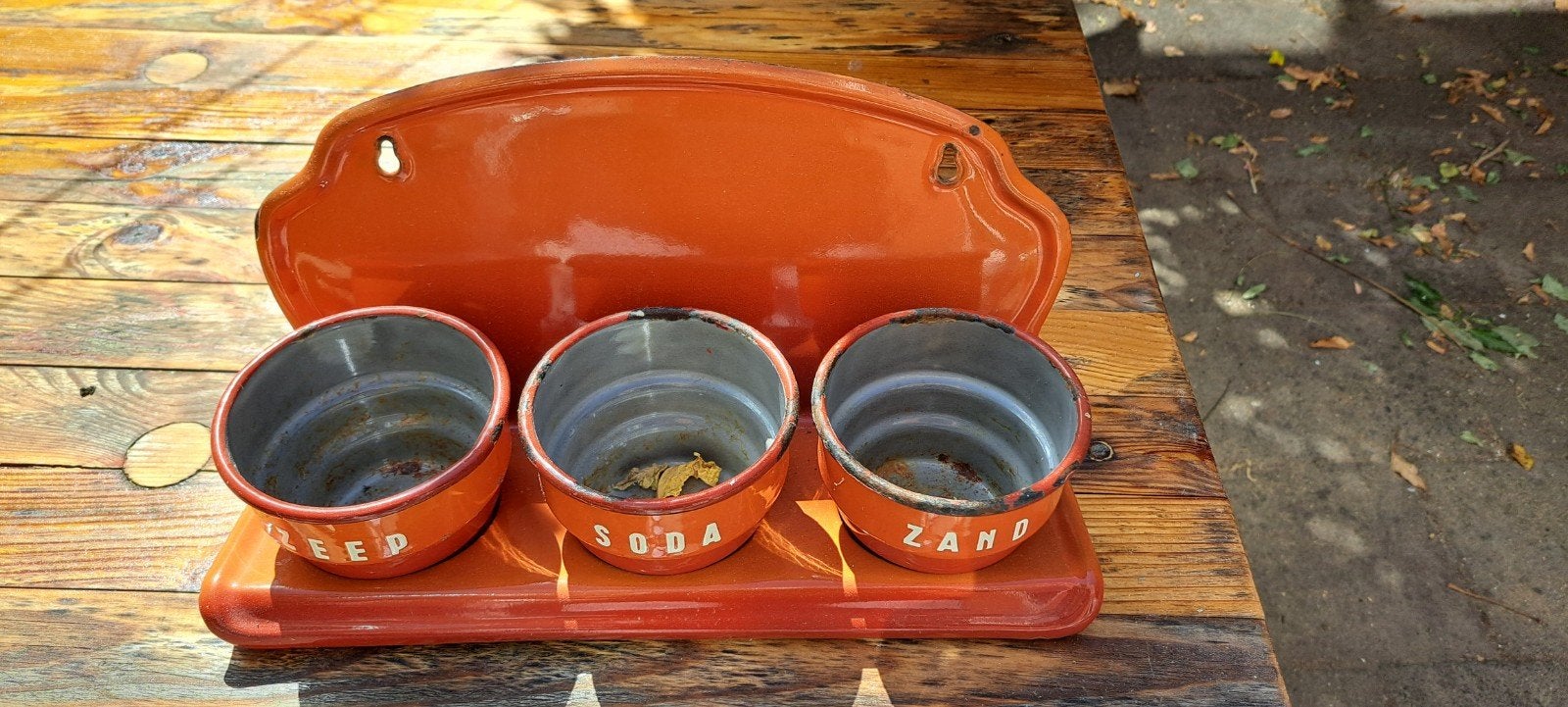 Vintage emaille zeep soda zand, Antiek en Kunst, Ophalen of Verzenden